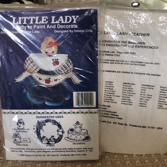 NWT Little Teacher Lady  ready to paint and decorate arts and crafts doll - Picture 1 of 16